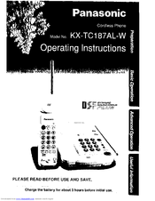 Panasonic KX-TC187al-w Operating Instructions Manual