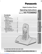Panasonic KX-TCD400NZ Operating Instructions Manual