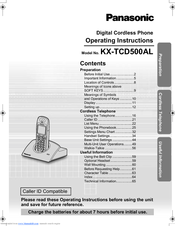 Panasonic KX-TCD500AL Operating Instructions Manual