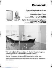 Panasonic KX-TCD580NZ Operating Instructions Manual