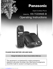 Panasonic KX-TCD950E-B Operating Instructions Manual