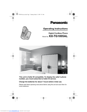 Panasonic kx-tg1805al Operating Instructions Manual