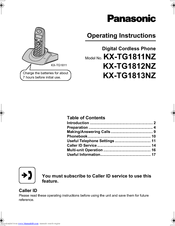 Panasonic KX-TG1813NZ Operating Instructions Manual