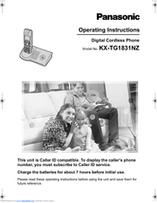 Panasonic KX-TG1831NZ Operating Instructions Manual