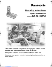 Panasonic KX-TG1861NZ Operating Instructions Manual