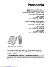 Panasonic KX-TG3021NZ Operating Instructions Manual