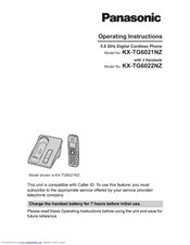 Panasonic KX-TG6022NZ Operating Instructions Manual