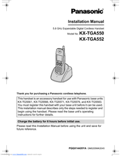 Panasonic KX-TGA550M - Cordless Extension Handset Installation Manual