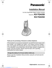 Panasonic KX-TGA552 Installation Manual