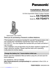 Panasonic KXTGA571S - Refurb 5.8GHz Extra Handset Installation Manual