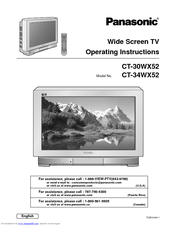 Panasonic CT 30WX52 Operating Instructions Manual