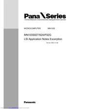Panasonic PanXSeries MN103SF92G Application Note