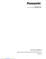 Panasonic TC-21L1Z Operating Instructions Manual