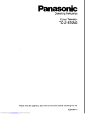 Panasonic TC-21S70M2 Operating Instructions Manual