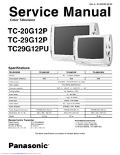 Panasonic TC29G12PU Service Manual