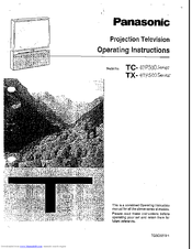 Panasonic TC-47P500 Series Operating Instructions Manual