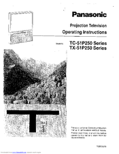Panasonic TC-51P250 Series Operating Instructions Manual