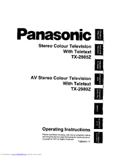 Panasonic TX-2985Z Operating Instructions Manual