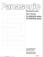 Panasonic TX-28WG25 Series Operating Instructions Manual