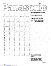 Panasonic TX-32WG15G Operating Instructions Manual