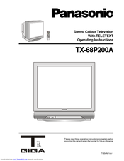 Panasonic TX-68P200A Operating Instructions Manual