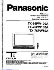 Panasonic TX-86W100A Operating Instructions Manual