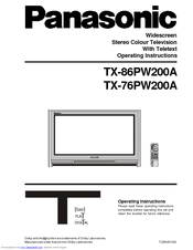 Panasonic TX-86PW200A Operating Instructions Manual