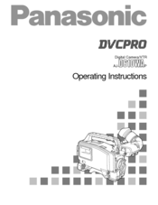 Panasonic AJD610WAP - DIGITAL CAMERA/VTR Operating Instructions Manual