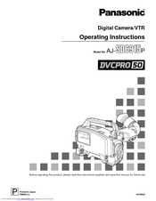 Panasonic AJSDC915 - DVC PRO CAMCORDER Operating Instructions Manual