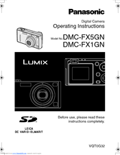 Panasonic DMC-FX5GN Operating Instructions Manual