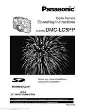 Panasonic Lumix DMC-LC5PP Operating Instructions Manual