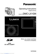 Panasonic Lumix DMC-LX1GN Operating Instructions Manual