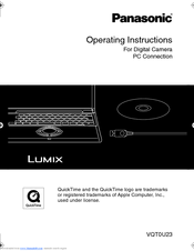 Panasonic Lumix VQT0U23 Operating Instructions Manual