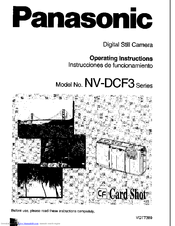 Panasonic NV-DCF3 Series Operating Instructions Manual