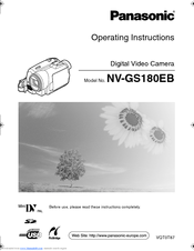 Panasonic NV-GS180EB Operating Instructions Manual