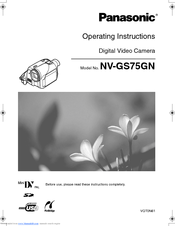 Panasonic NV-GS75GN Operating Instructions Manual