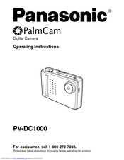 Panasonic PalmCam PV-DC1000 Operating Instructions Manual