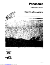 Panasonic NV-MX350A Operating Instructions Manual