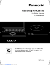 Panasonic DMC-FX30T - Lumix Digital Camera Operating Instructions Manual
