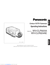 Panasonic WV-CLR924AE Operating Instructions Manual