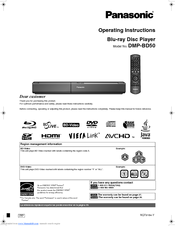 Panasonic DMP-BD50PP-K Operating Instructions Manual