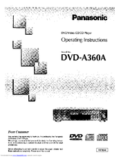 Panasonic DVD-A360A Operating Instructions Manual