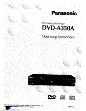 Panasonic DVD-A350A Operating Instructions Manual