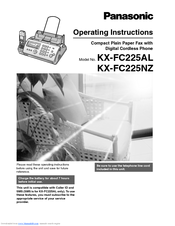 Panasonic KX-FC225AL Operating Instructions Manual