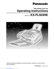 Panasonic KX-FL503HK Operating Instructions Manual