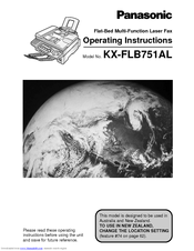 Panasonic KX-FLB751AL Operating Instructions Manual