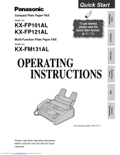 Panasonic KX-FP121AL Operating Instructions Manual