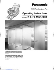 Panasonic KX-FLM653HK Operating Instructions Manual