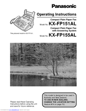 Panasonic KX-FP155AL Operating Instructions Manual