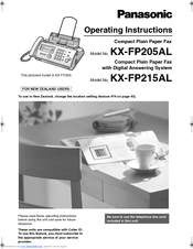 Panasonic KX-FP215AL Operating Instructions Manual